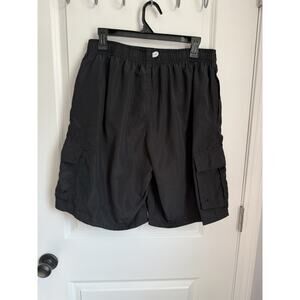 Coastal Revolution Mens Black Size Large Board Swim Shorts Trunks